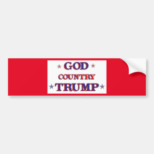 AUTOCOLLANT DE VOITURE PAYS DE DIEU TRUMP