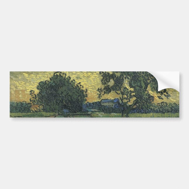 Autocollant De Voiture Paysage de Van Gogh à Twilight (Devant)