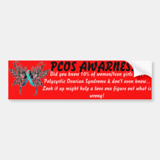 AUTOCOLLANT DE VOITURE PCOS AWARNESS