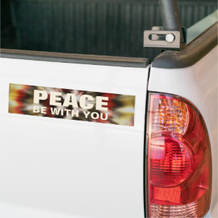 Autocollant De Voiture Peace Be With You Tie Dye Bumper Sticker