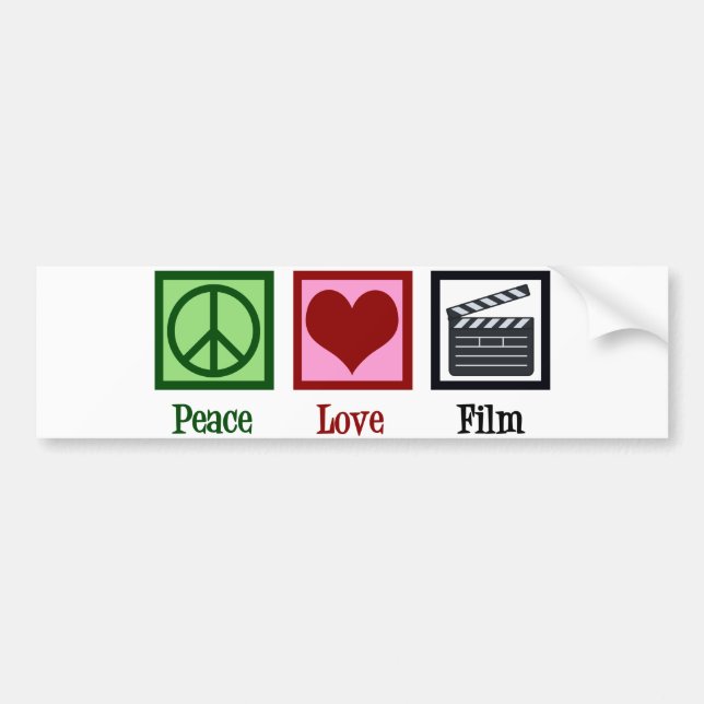 Autocollant De Voiture Peace Love (Devant)