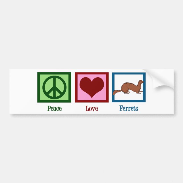 Autocollant De Voiture Peace Love (Devant)