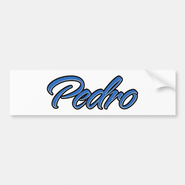 Autocollant De Voiture Pedro Nom bleu Autoaufkleber Sticker (Devant)