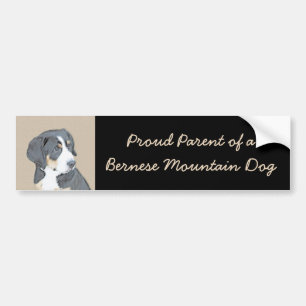 Autocollant De Voiture Peinture de Chien de Montagne bernois - Art origin