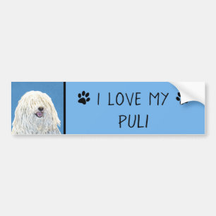 Autocollant De Voiture Peinture Puli - Cute Original Chien Art