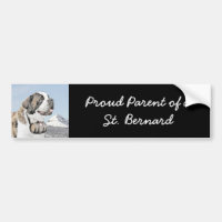 Peinture Saint Bernard - Cute Original Chien Art