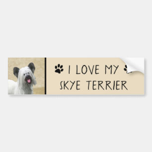 Autocollant De Voiture Peinture Skye Terrier - Cute Original Chien Art
