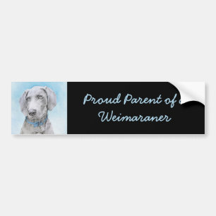 Autocollant De Voiture Peinture Weimaraner - Joli art original chien