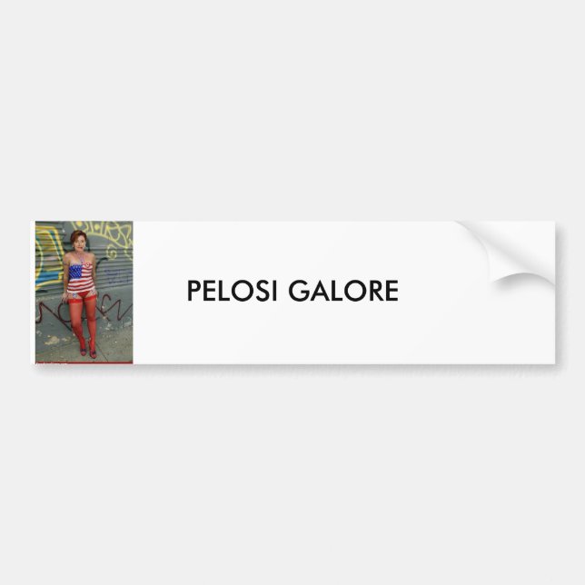 AUTOCOLLANT DE VOITURE PELOSI EN ABONDANCE (Devant)