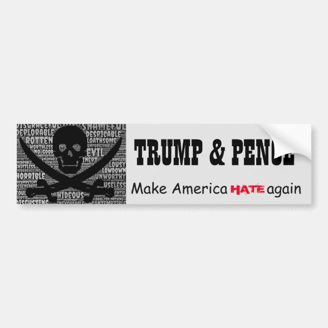 Autocollant De Voiture "Penny de Trump&. Faites l'Amérique DÉTESTER (Devant)