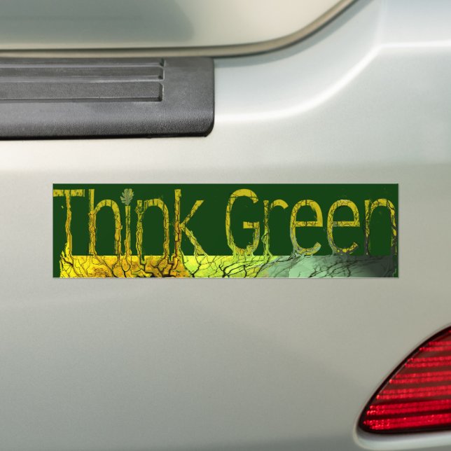 Autocollant De Voiture Pensez vert (En voiture)