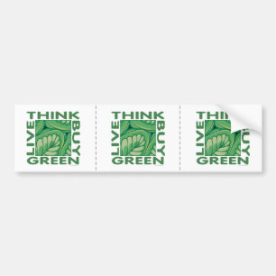 Autocollant De Voiture Pensez vert
