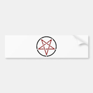 Autocollant De Voiture Pentagramme rouge