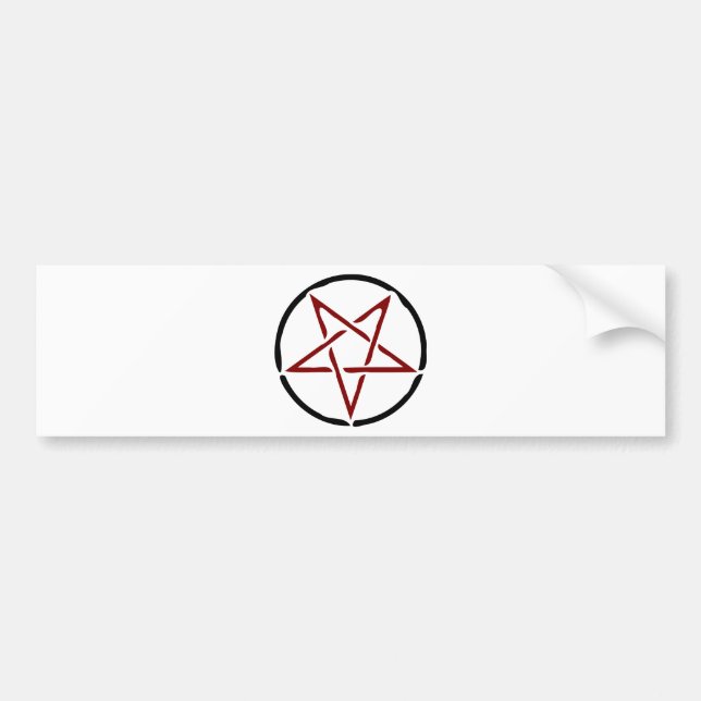 Autocollant De Voiture Pentagramme rouge (Devant)