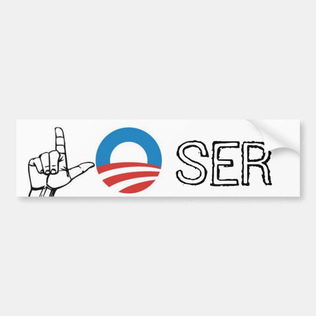 Autocollant De Voiture Perdant d'Obama (Devant)