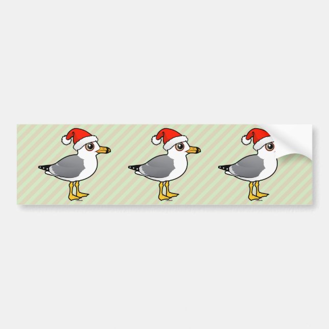 Autocollant De Voiture Père Noël Anneau-a affiché la mouette (Devant)