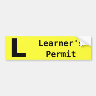 Autocollant De Voiture Permis de l'apprenant américain nouveau pilote L j