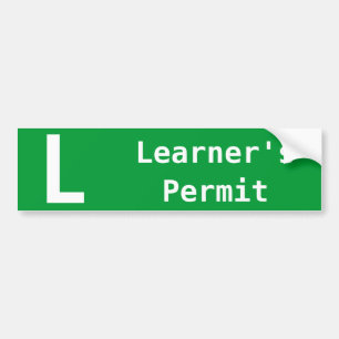 Autocollant De Voiture Permis de l'apprenant américain nouveau pilote L v