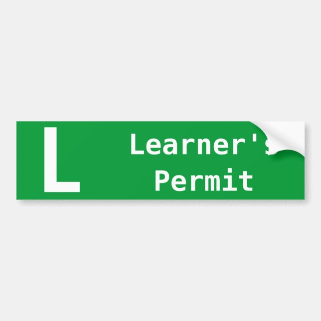 Autocollant De Voiture Permis de l'apprenant américain nouveau pilote L v (Devant)