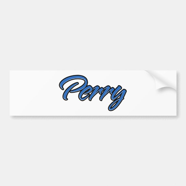 Autocollant De Voiture Perry Nom bleu Autoaufkleber Sticker (Devant)