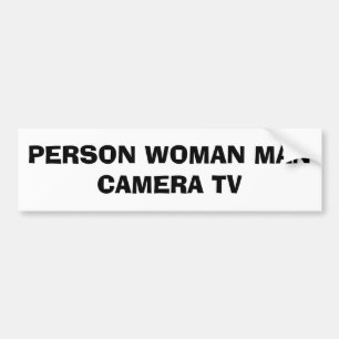 Autocollant De Voiture Person Woman Man Camera TV Funny Trump