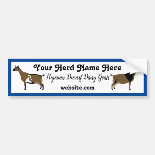 Autocollant De Voiture Personalized Nigerian Dwarf Dairy Goat Bumper Stic