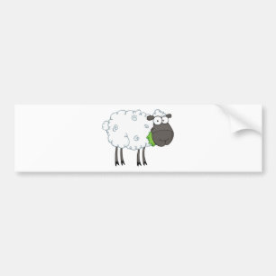Autocollant De Voiture Personnage de dessin animé de moutons noirs