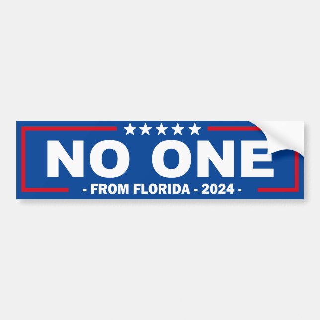 AUTOCOLLANT DE VOITURE PERSONNE DE FLORIDE 2024 (Devant)
