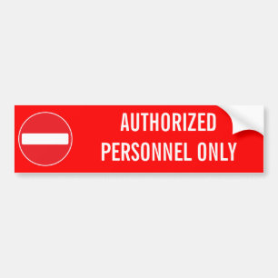 AUTOCOLLANT DE VOITURE PERSONNEL AUTORISÉ SEULEMENT