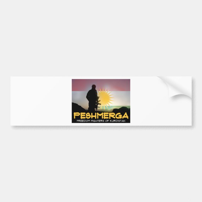 Autocollant De Voiture Peshmerga - COMBATTANTS de LIBERTÉ du KURDISTAN (Devant)