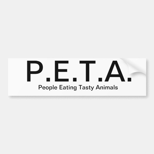 AUTOCOLLANT DE VOITURE PETA (Devant)