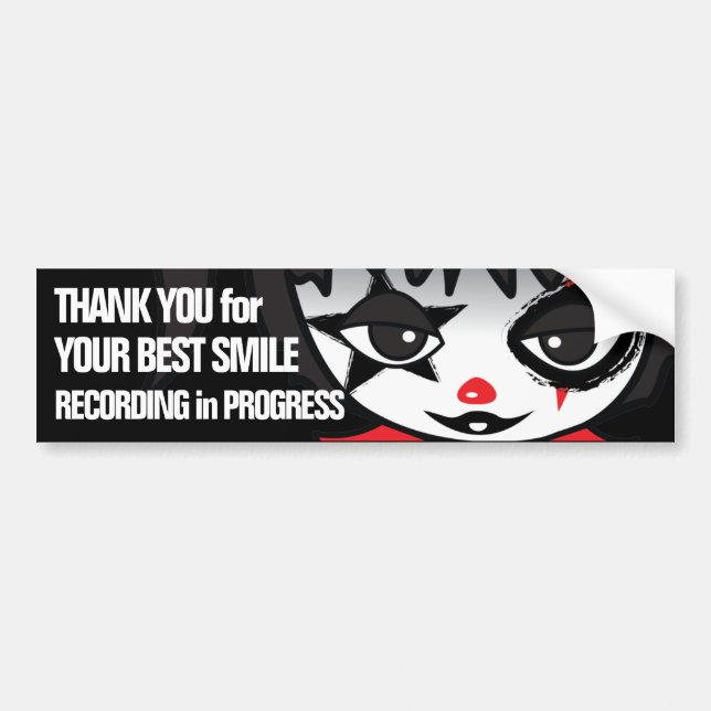 Autocollant De Voiture Petit Clown Crime Watch Sticker pare-chocs (Devant)