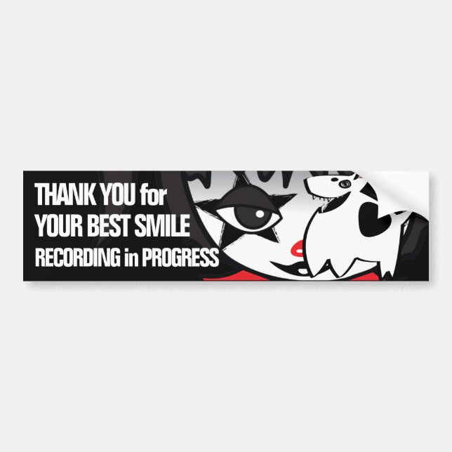 Autocollant De Voiture Petit Clown Crime Watch Sticker pare-chocs (Devant)