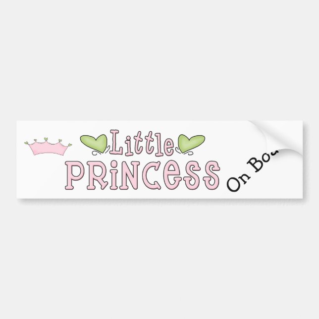 Autocollant De Voiture Petite princesse à bord adhésif pour pare-chocs (Devant)