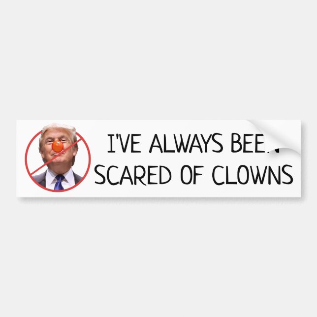 Autocollant De Voiture Peur de Clowns Anti Donald Trump Sticker Bumper (Devant)