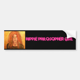 Autocollant De Voiture Philosophe hippie fille