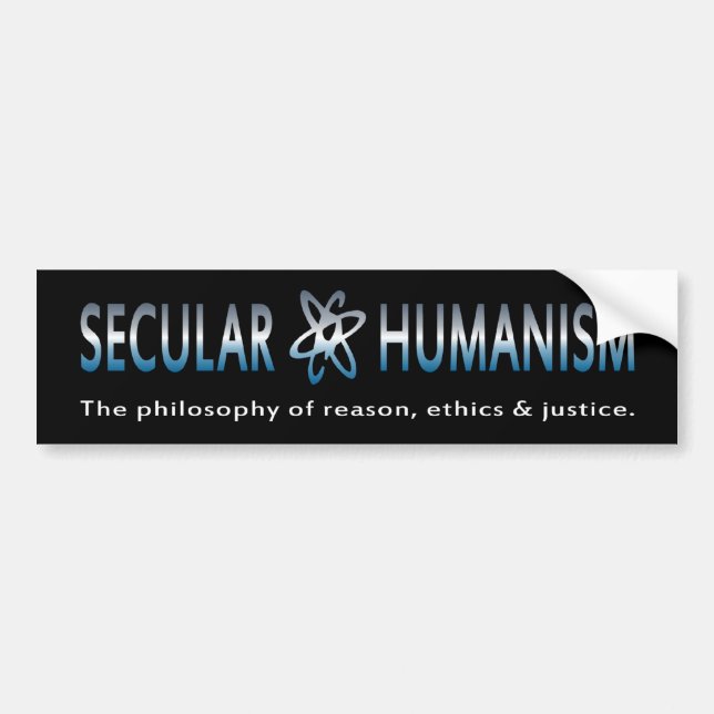 Autocollant De Voiture Philosophie de BMP d'humanisme laïque (Devant)