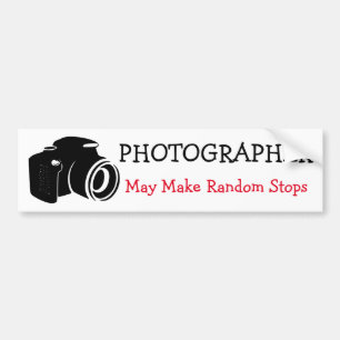 Autocollant De Voiture Photographe, arrêts aléatoires