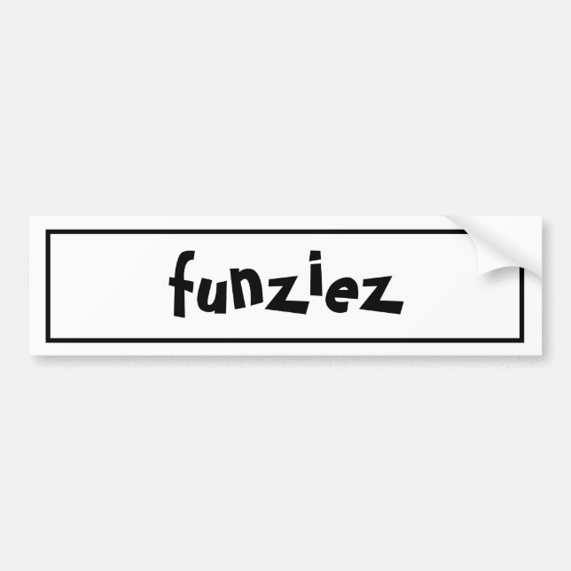 Autocollant De Voiture Phrase "Funziez" (Devant)