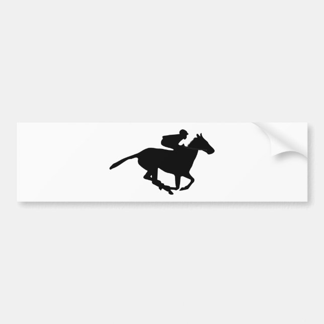 Autocollant De Voiture Pictogramme de course de chevaux (Devant)