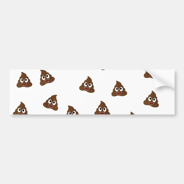 Autocollant De Voiture Pile de Poo emoji souriants poops (Devant)