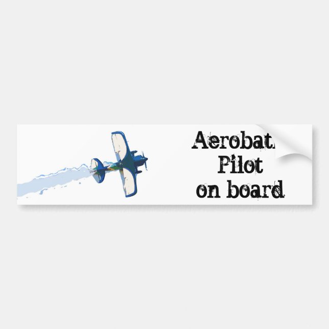 Autocollant De Voiture Pilote acrobatique aérien à bord (Devant)