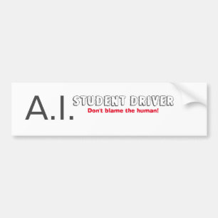 Autocollant De Voiture Pilote étudiant AI