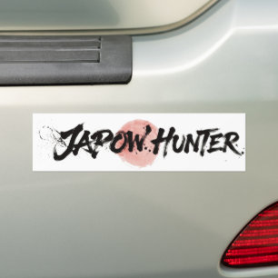Autocollant De Voiture Pinceau d'art neige - Chasseur de Japow