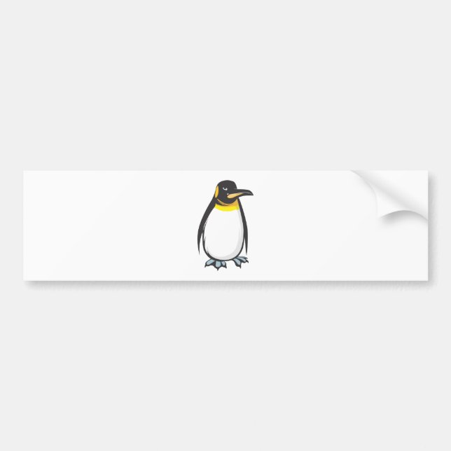 Autocollant De Voiture Pingouin d'empereur sérieux (Devant)