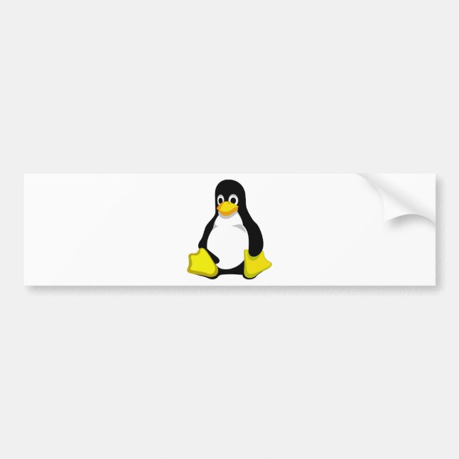 Autocollant De Voiture Pingouin Linux Tux (Devant)