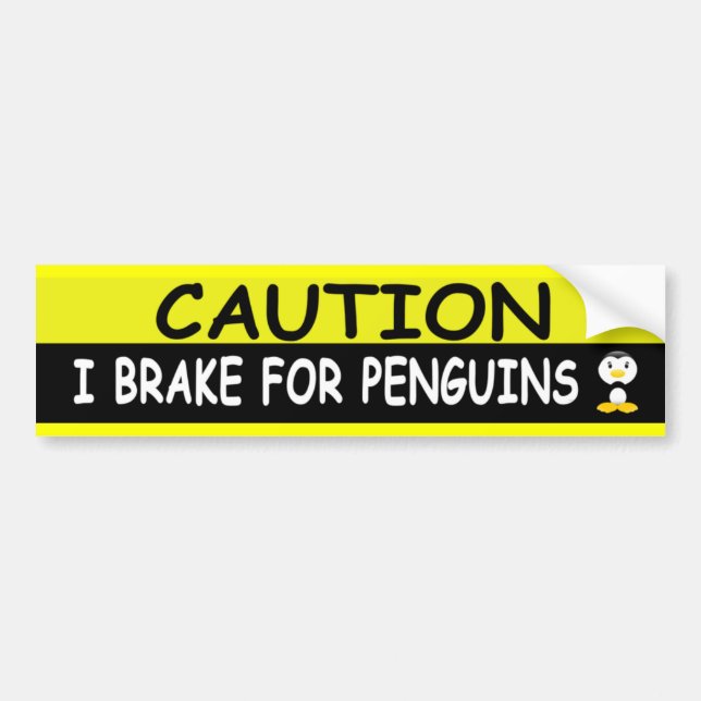 AUTOCOLLANT DE VOITURE PINGOUINS (Devant)