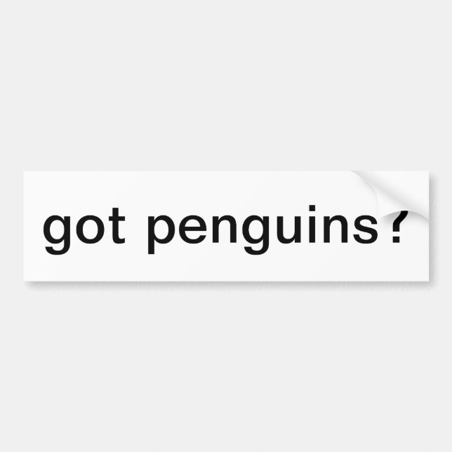 Autocollant De Voiture pingouins obtenus ? (Devant)