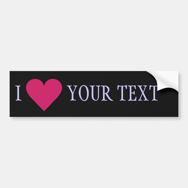 Autocollant De Voiture Pink Heart Valentine personnalisateur de pare-choc (Devant)