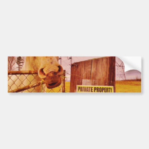 Autocollant De Voiture Pink Private Property Horse